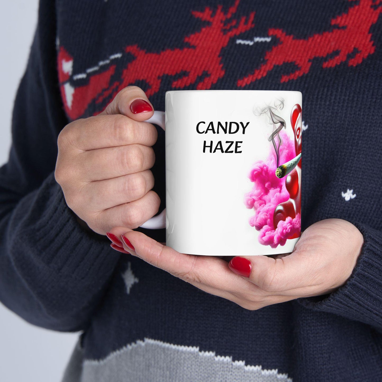 CANDY HAZE - (11oz) Weed Strain Coffee Mugs - Perfect Gift for Stoners, Weed Mug, Marijuana Gift; Wake and Bake Essentials; Cannabis Decor