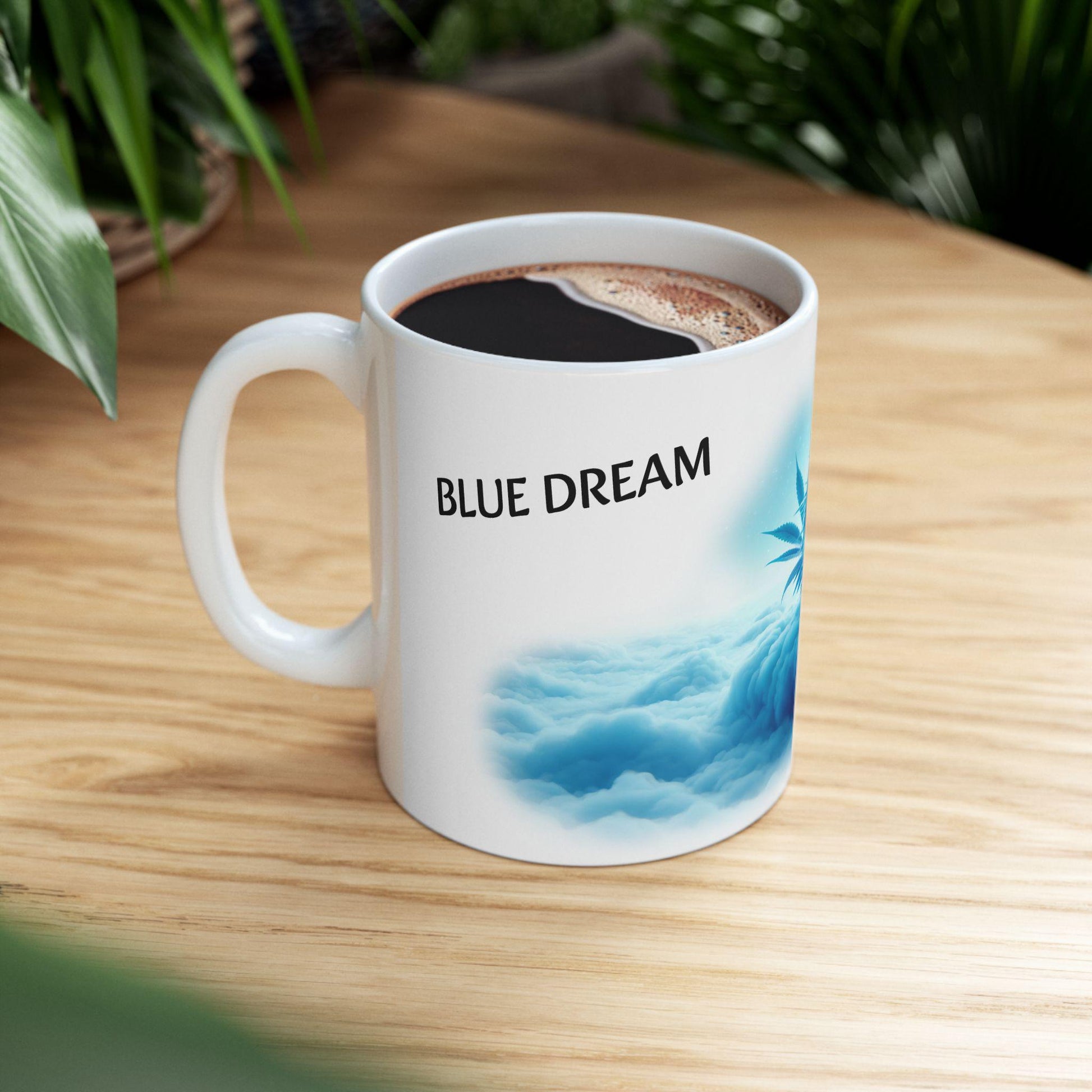 BLUE DREAM - (11oz) Weed Strain Coffee Mugs - Perfect Gift for Stoners, Weed Mug, Marijuana Gift; Wake and Bake Essentials; Cannabis Decor