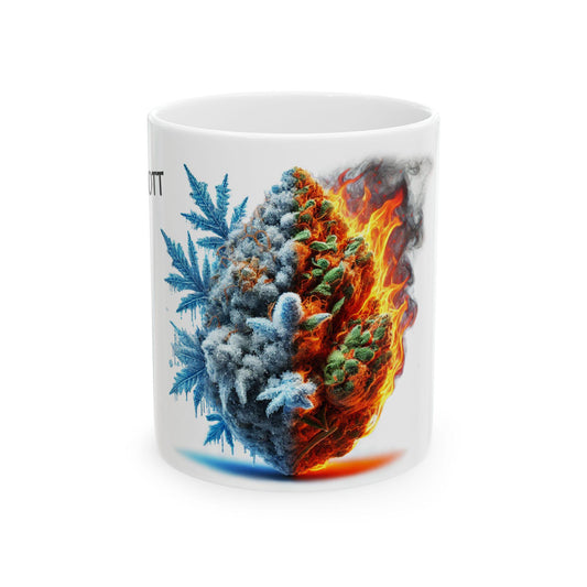 ICEY HOTT - (11oz) Weed Strain Coffee Mugs - Perfect Gift for Stoners, Weed Mug, Marijuana Gift; Wake and Bake Essentials; Cannabis Decor