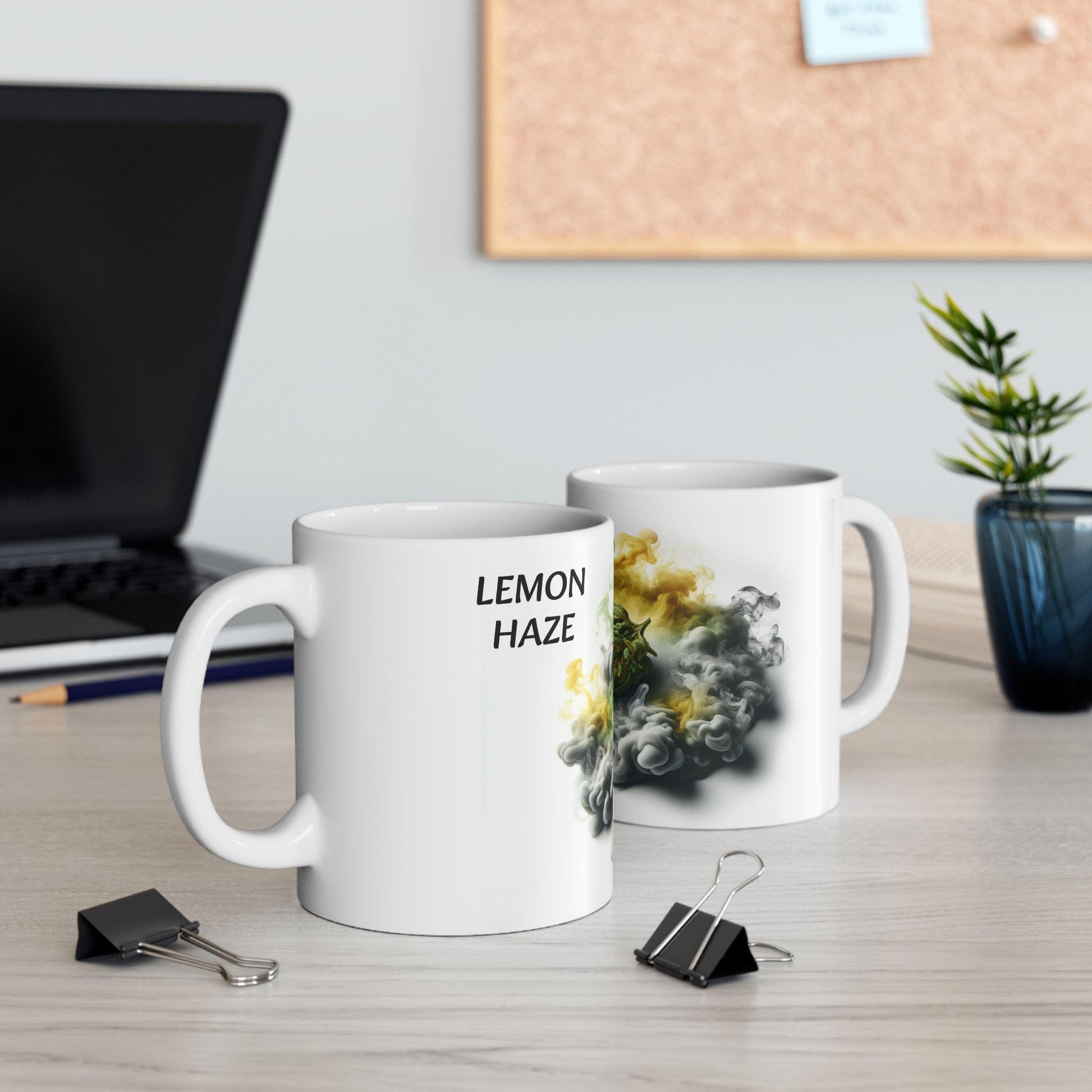 LEMON HAZE - (11oz) Weed Strain Coffee Mugs - Perfect Gift for Stoners, Weed Mug, Marijuana Gift; Wake and Bake Essentials; Cannabis Decor