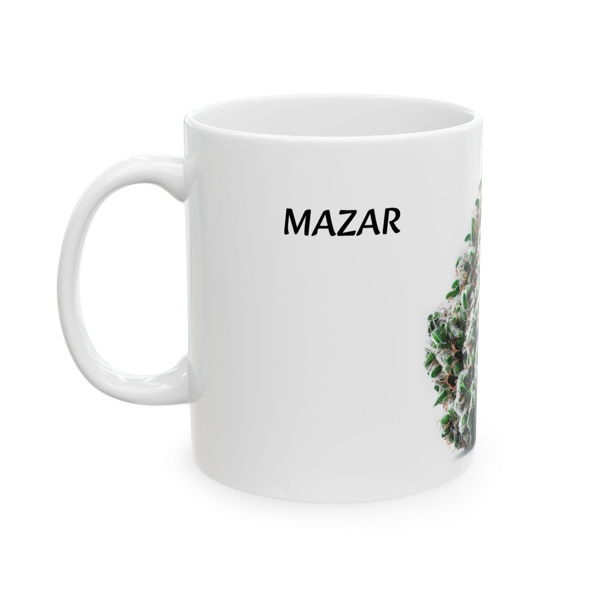 MAZAR - (11oz) Weed Strain Coffee Mugs - Perfect Gift for Stoners, Weed Mug, Marijuana Gift; Wake and Bake Essentials; Cannabis Pot Decor