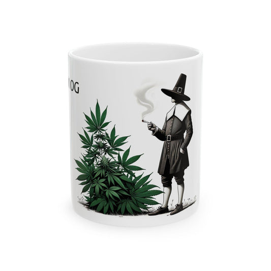 PILGRIM OG - (11oz) Weed Strain Coffee Mugs - Perfect Gift for Stoners, Weed Mug, Marijuana Gift; Wake & Bake Essentials; Cannabis Pot Decor