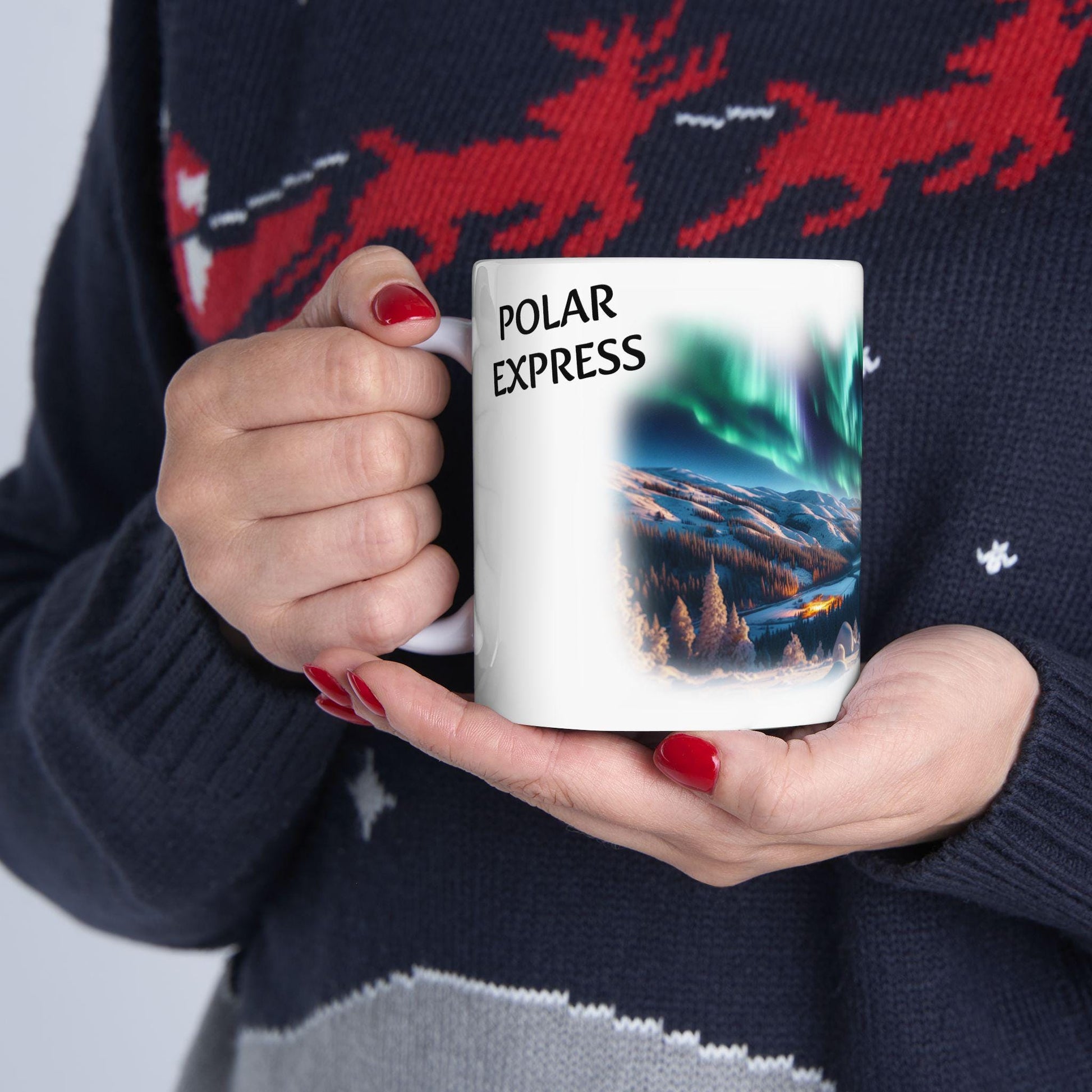 POLAR EXPRESS - (11oz) Weed Strain Coffee Mugs - Perfect Stoner Gift, Weed Mug, Marijuana Gift; Wake and Bake Essentials; Cannabis Pot Decor