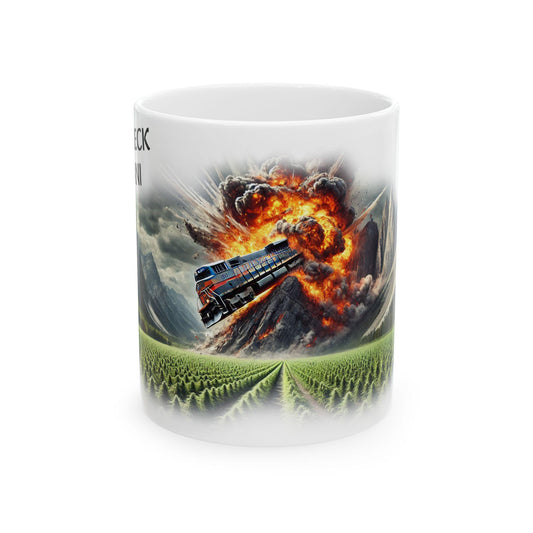 TRAINWRECK AFGHANI - (11oz) Weed Strain Coffee Mugs - Stoner Gift, Weed Mug, Marijuana Gift; Wake & Bake Essentials; Cannabis Pot Decor
