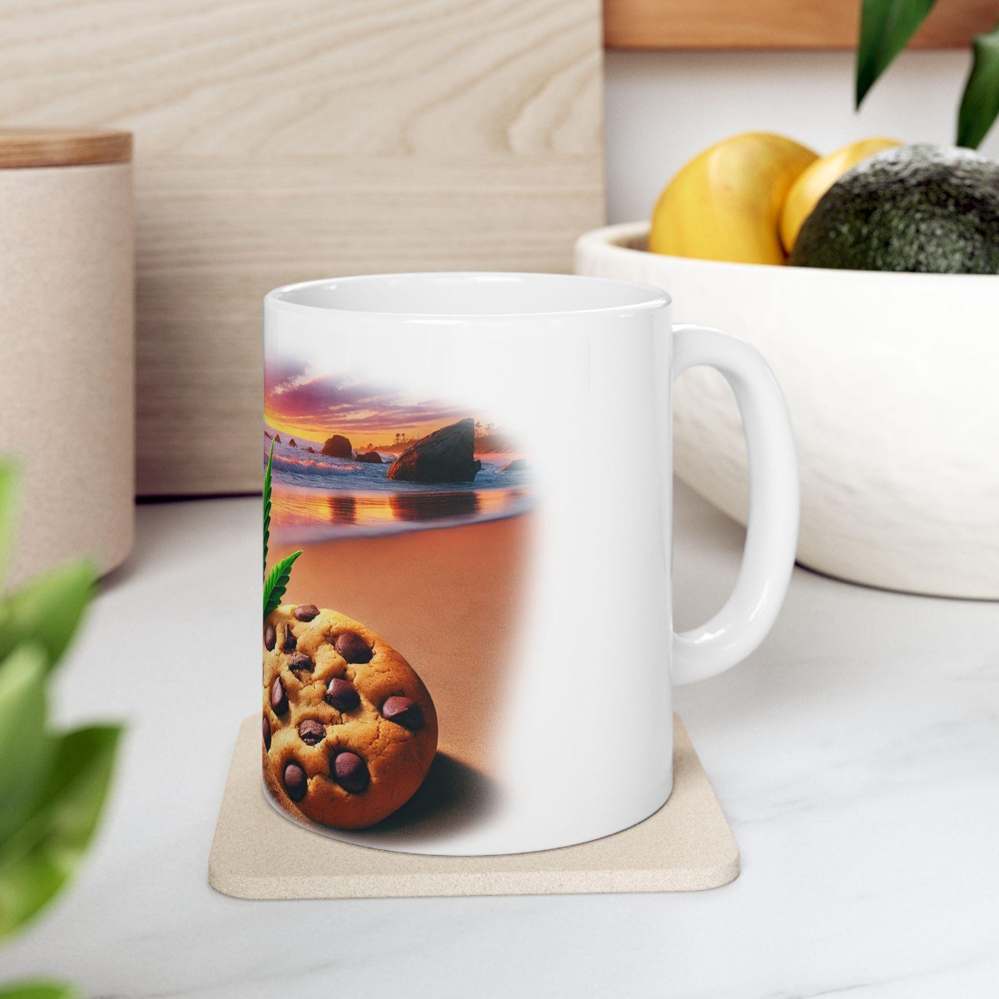 TROPICANA COOKIES - (11oz) Weed Strain Coffee Mugs - Stoner Gift, Weed Mug, Marijuana Gift; Wake and Bake Essentials; Cannabis Pot Decor