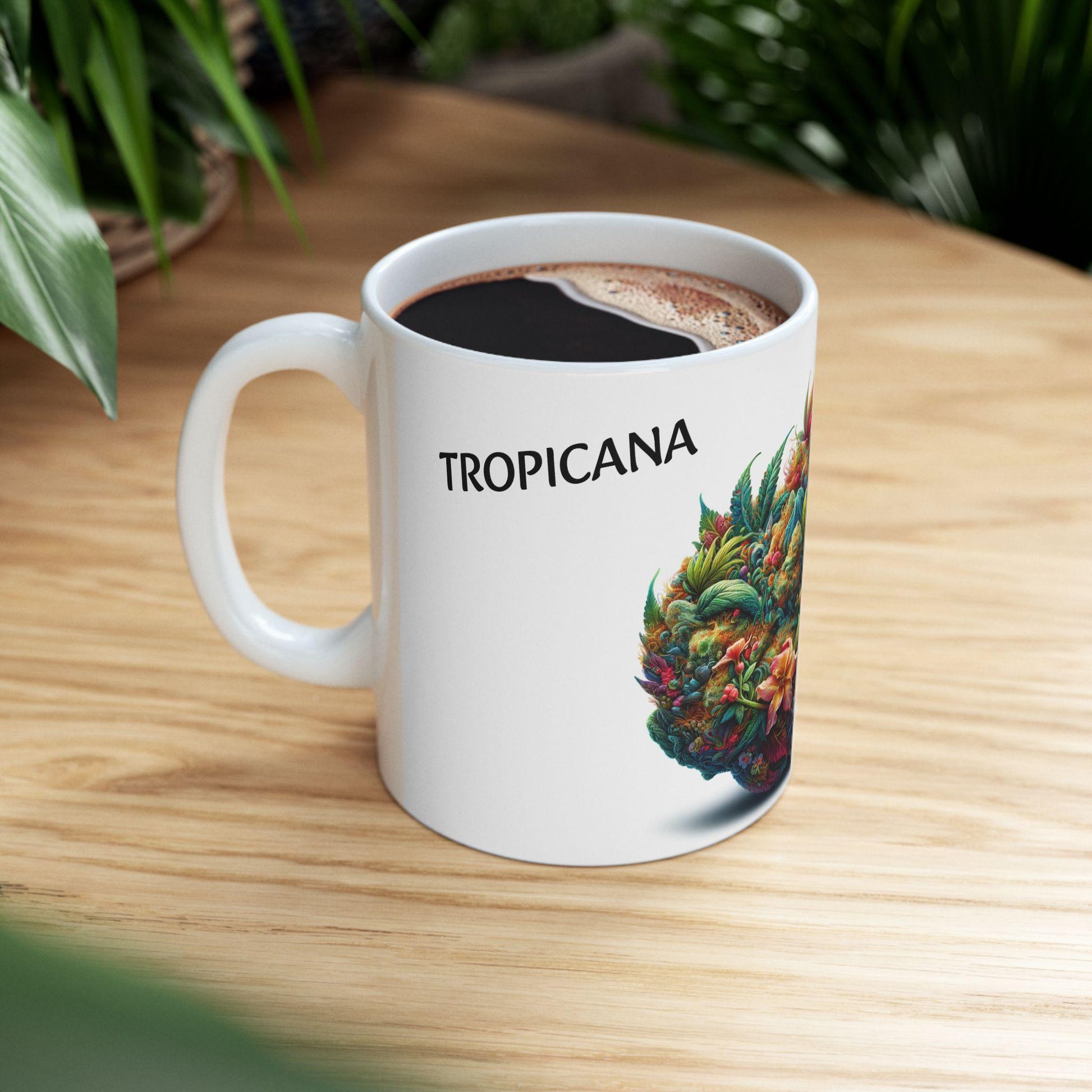 TROPICANA - (11oz) Weed Strain Coffee Mugs - Perfect Stoner Gift, Weed Mug, Marijuana Gift; Wake and Bake Essentials; Cannabis Pot Decor