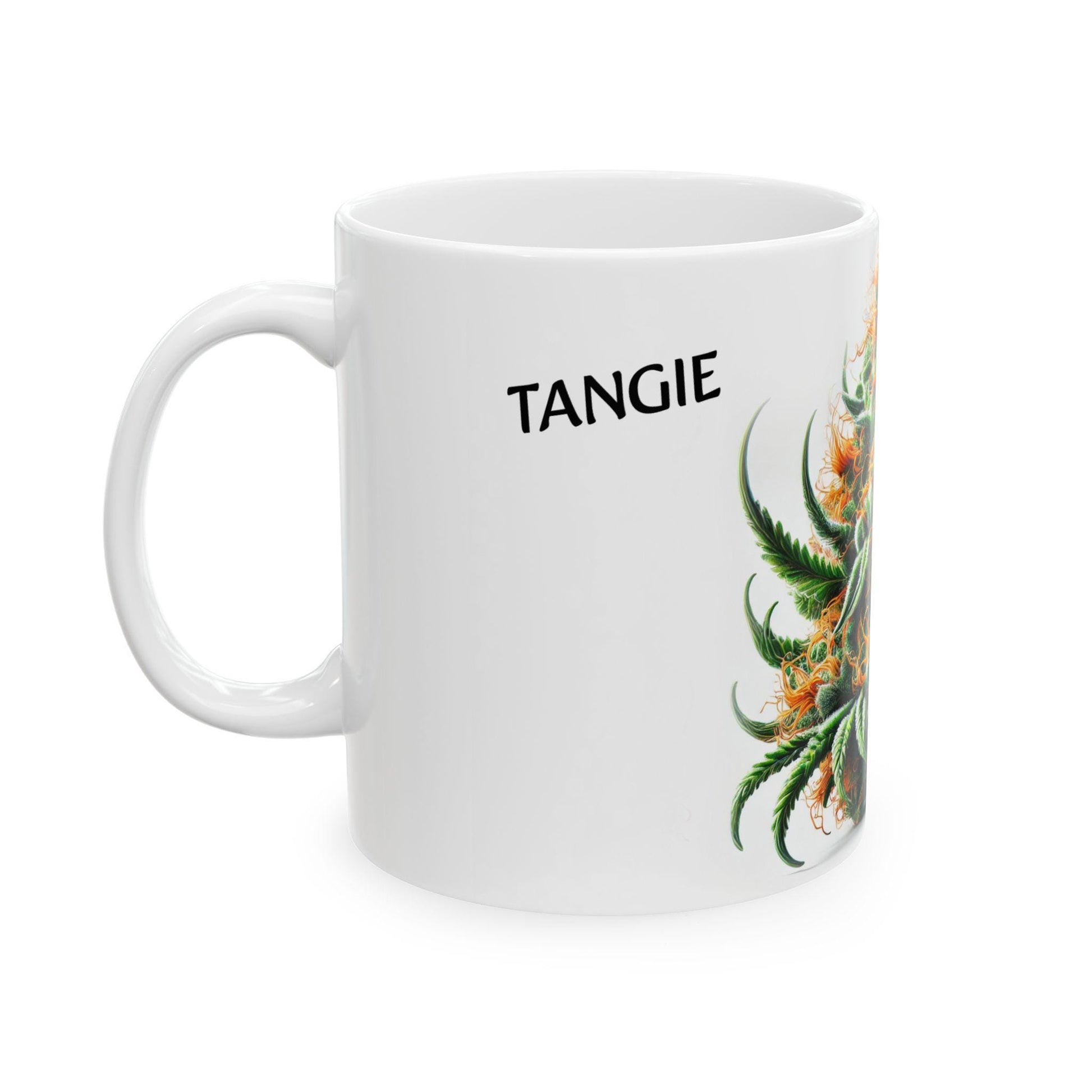 TANGIE - (11oz) Weed Strain Coffee Mugs - Perfect Stoner Gift, Weed Mug, Marijuana Gift; Wake and Bake Essentials; Cannabis Pot Decor