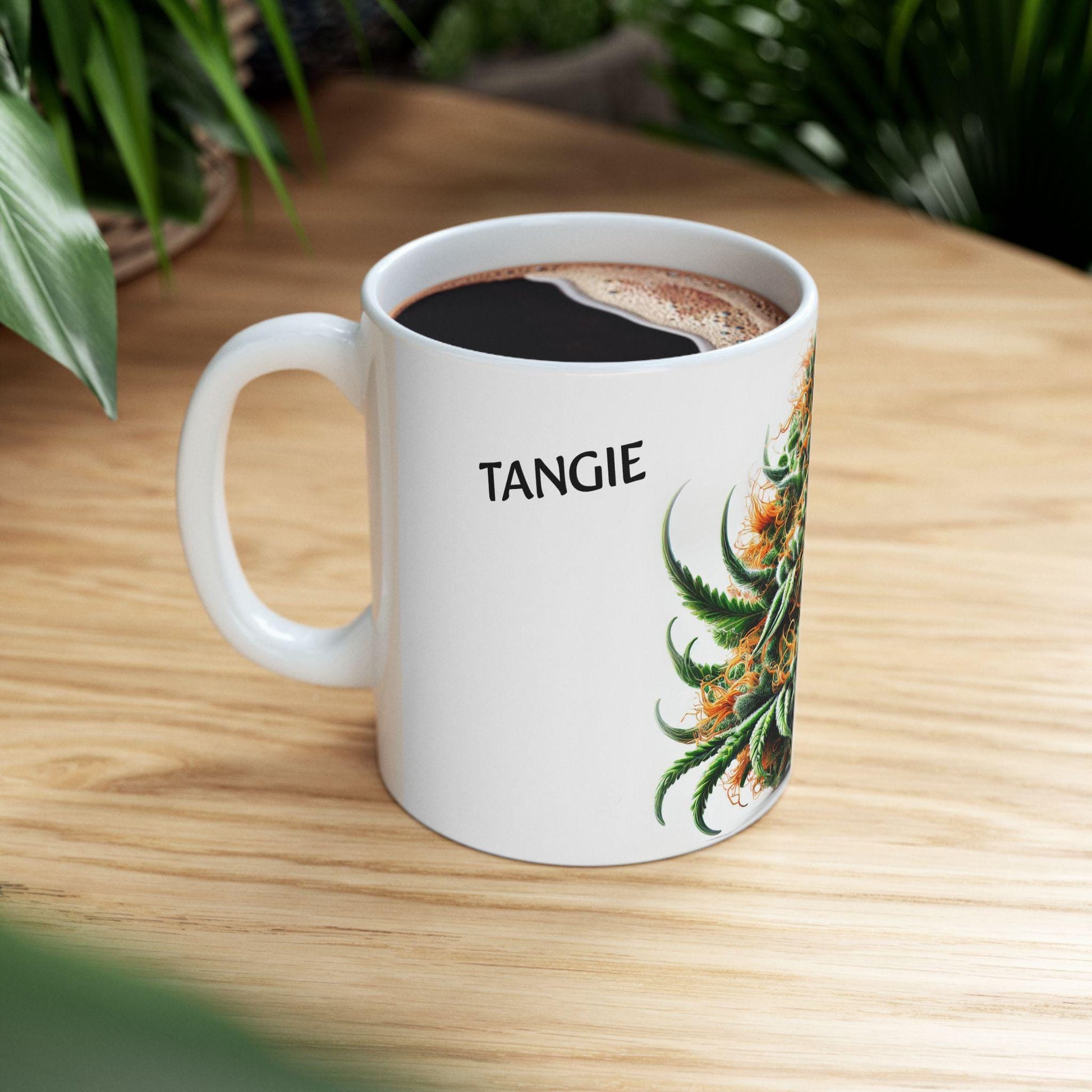 TANGIE - (11oz) Weed Strain Coffee Mugs - Perfect Stoner Gift, Weed Mug, Marijuana Gift; Wake and Bake Essentials; Cannabis Pot Decor