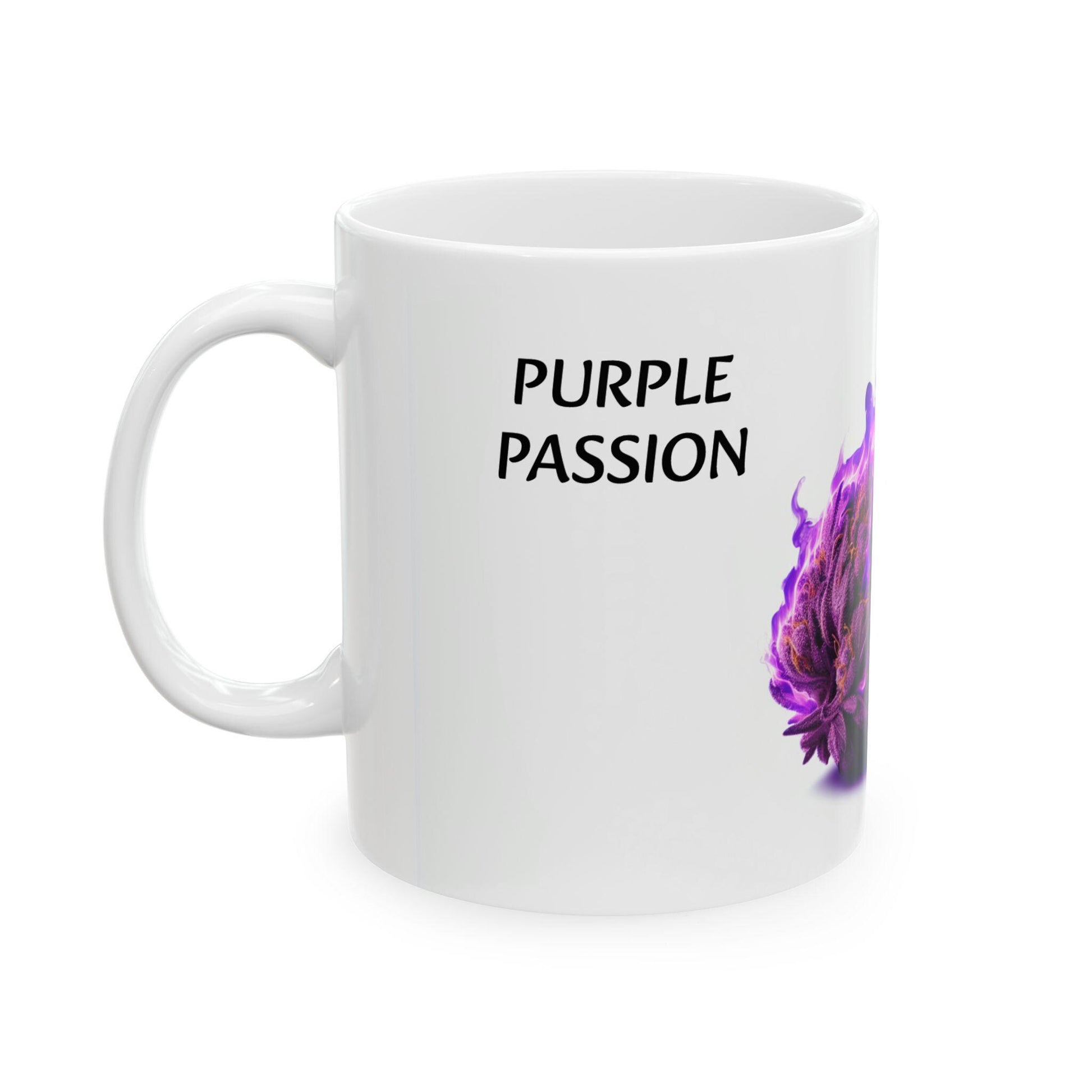 PURPLE PASSION - (11oz) Weed Strain Coffee Mugs - Stoner Gift, Weed Mug, Marijuana Gift; Wake and Bake Essentials; Cannabis Pot Decor