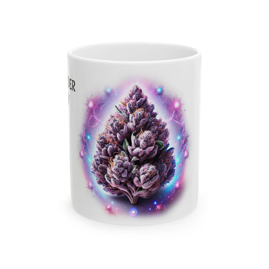 LAVENDER LUCY - (11oz) Weed Strain Coffee Mugs - Stoner Gift, Weed Mug, Marijuana Gift; Wake and Bake Essentials; Cannabis Pot Decor