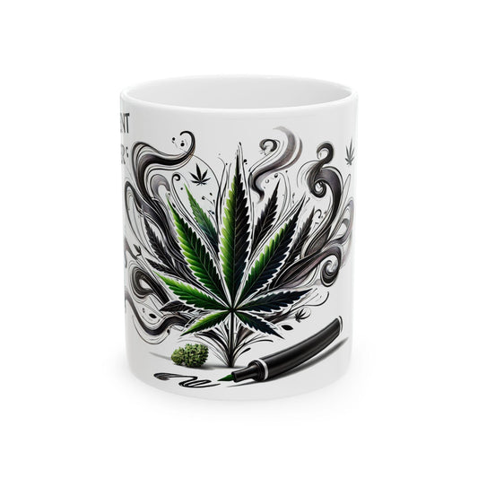 PERMANENT MARKER - (11oz) Weed Strain Coffee Mugs - Stoner Gift, Weed Mug, Marijuana Gift; Wake and Bake Essentials; Cannabis Pot Decor
