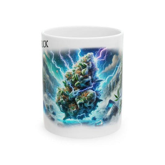 NORTH THUNDERFUCK - (11oz) Weed Strain Coffee Mugs - Stoner Gift, Weed Mug, Marijuana Gift; Wake and Bake Essentials; Cannabis Pot Decor