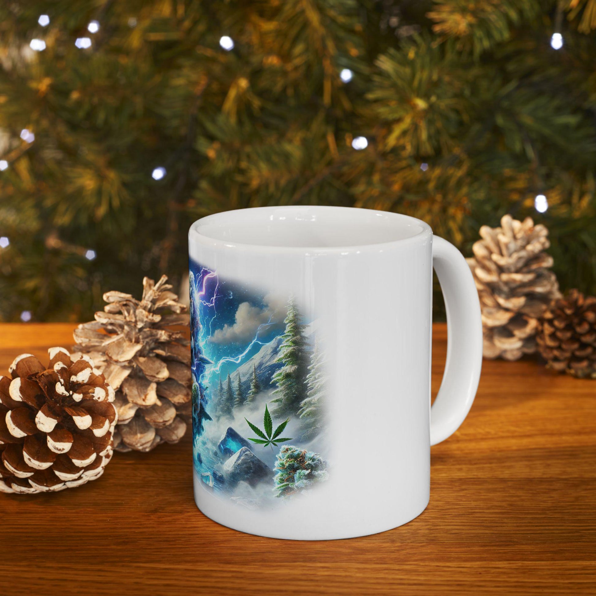 NORTH THUNDERFUCK - (11oz) Weed Strain Coffee Mugs - Stoner Gift, Weed Mug, Marijuana Gift; Wake and Bake Essentials; Cannabis Pot Decor