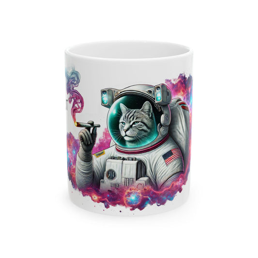 ASTRONAUT PUSSY - (11oz) Weed Strain Coffee Mugs - Stoner Gift, Weed Mug, Marijuana Gift; Wake and Bake Essentials; Cannabis Pot Decor