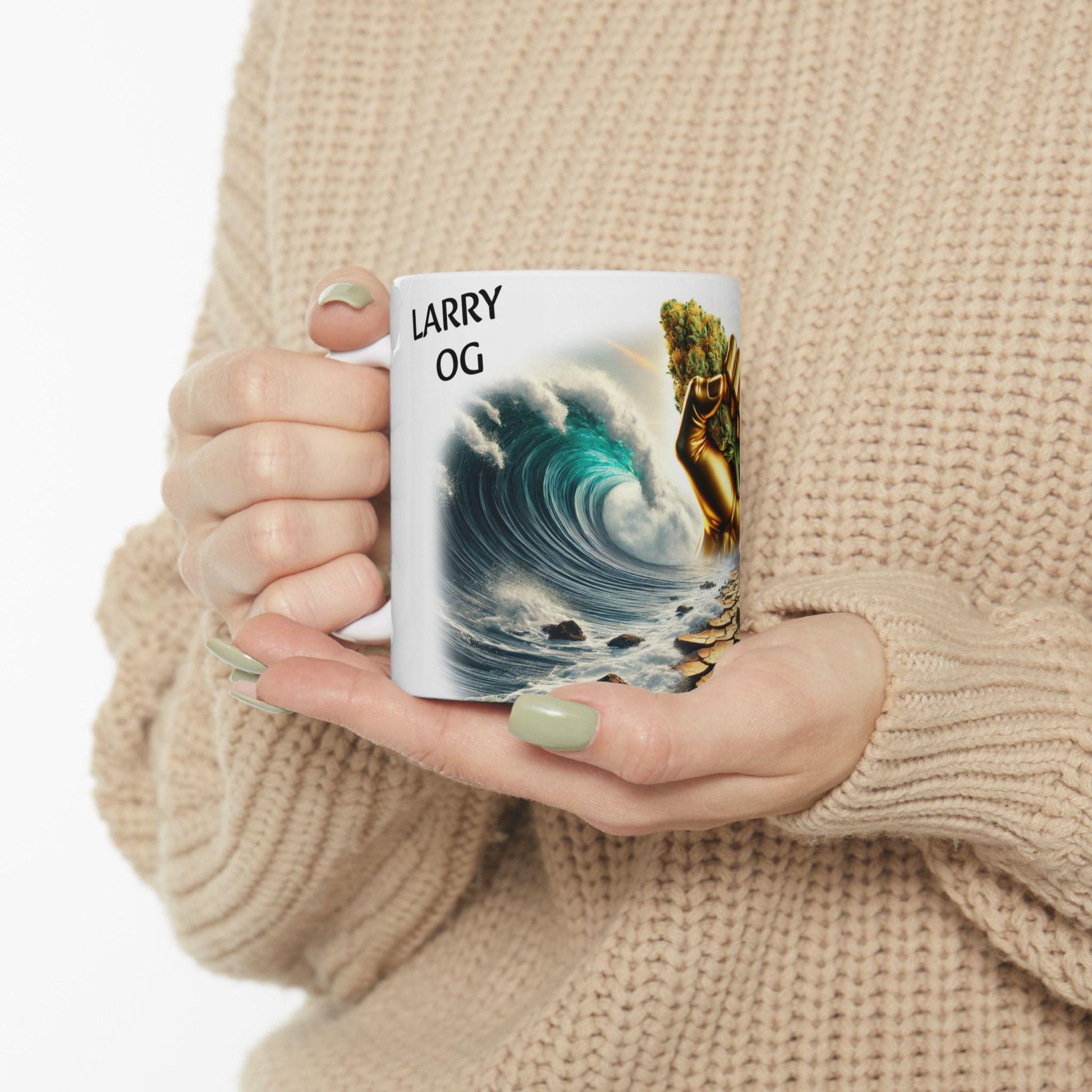 LARRY OG - (11oz) Weed Strain Coffee Mugs - Perfect Gift for Stoners, Weed Mug, Marijuana Gift; Wake and Bake Essentials; Cannabis Pot Decor